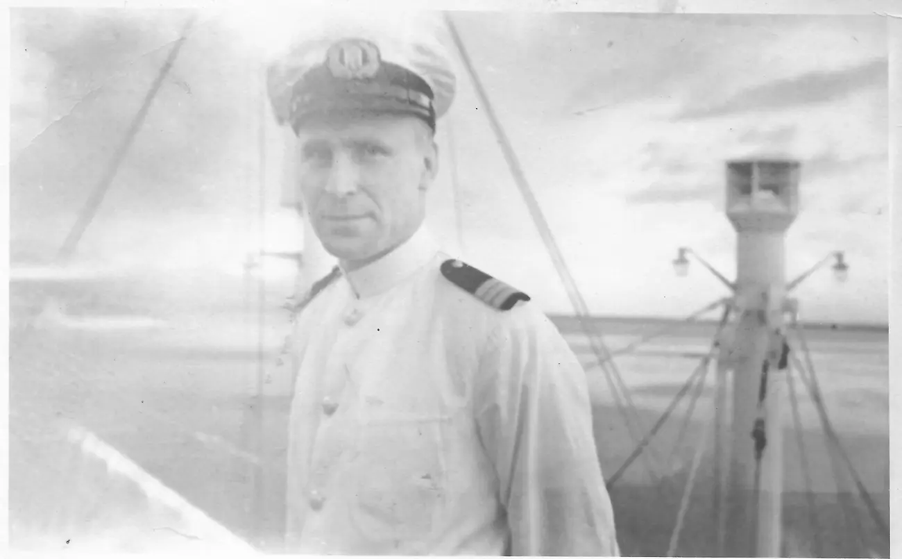 Wincenty Natkański w marynarskiej czapce