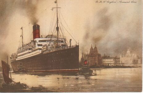 <p style="font-size:10px">RMS Scythia. Pocztówka</p>